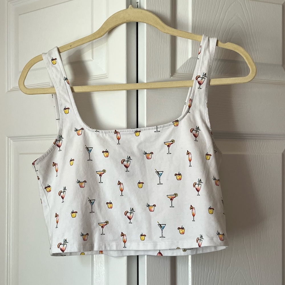 Cocktail Cropped Tank Top